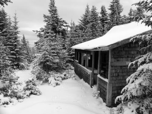 old fire warden cabin on the summit of Gore Mountain in Vermont