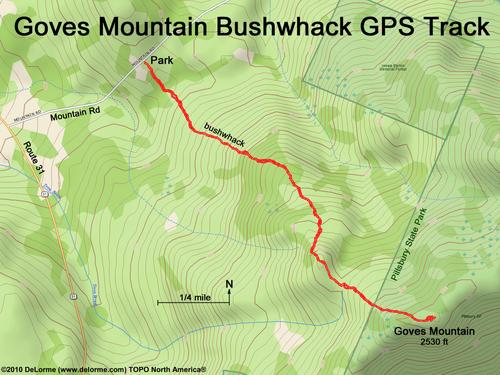 Goves Mountain gps track