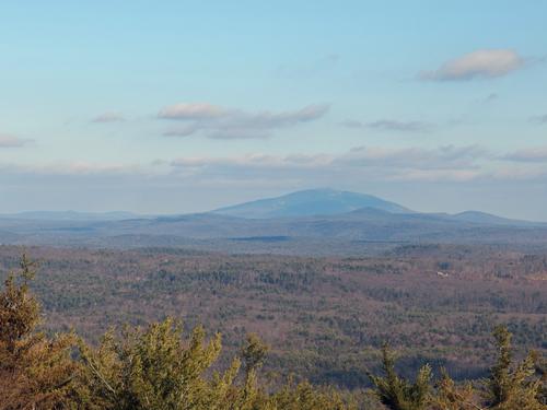 view of Mount Monadnock in New Hampshire from the fire tower atop Mount Grace in north-central Massachusetts