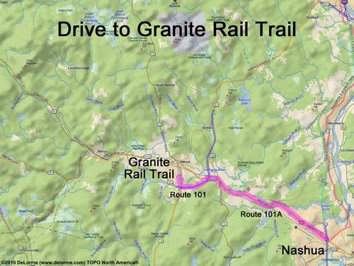 Granite Rail Trail drive route