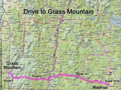 Grass Mountain drive route