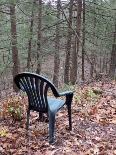 chair at Grater Woods (west side) in southern New Hampshire