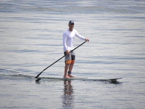 paddler in June at Great Island Common in New Hampshire