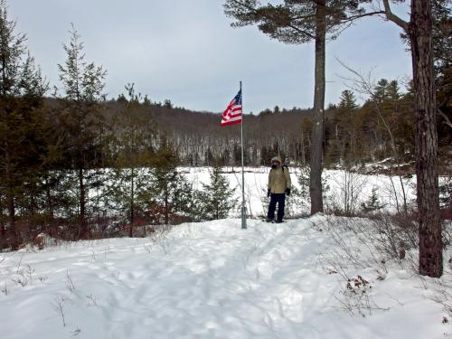Shaw Pond in February at Great Gains Memorial Forest near Franklin, New Hampshire