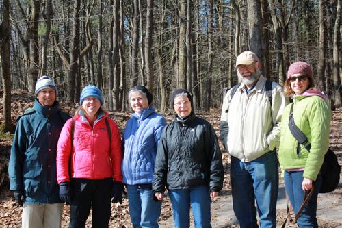 hikers down near the Merrimack River at Greeley Park in New Hampshire