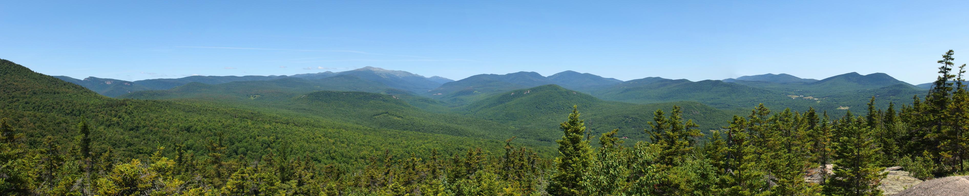 180-degree view from Green Hill in the White Mountains of New Hampshire
