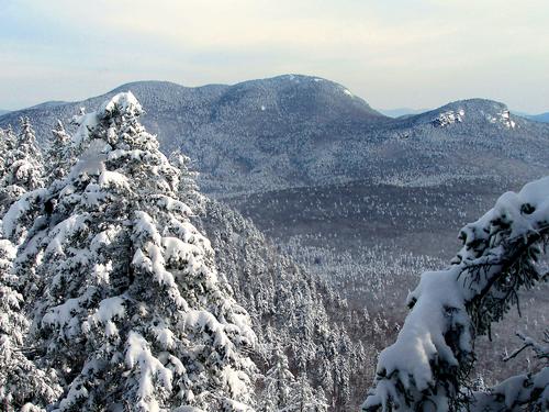 February view from Greens Cliff toward Mount Tremont and Owl's Cliff in the White Mountains of New Hampshire