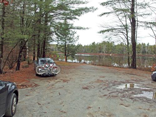 parking at Greenville-Mason Rail Trail in southern New Hampshire