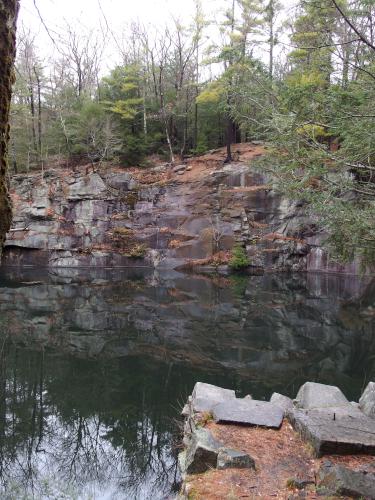 Mason Quarry in November beside the Greenville-Mason Rail Trail in southern NH
