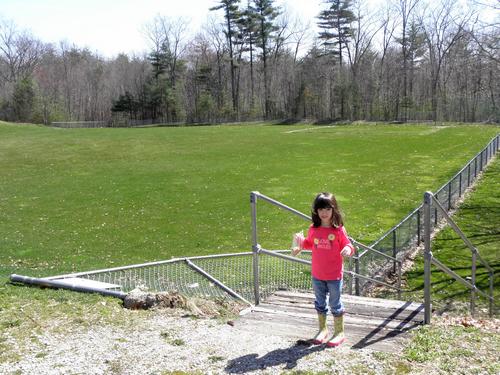 young visitor at the playing field at Greystone Trails in Massachusetts