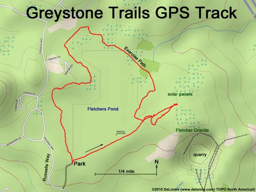 Greystone Trails GPS Track in eastern Massachusetts