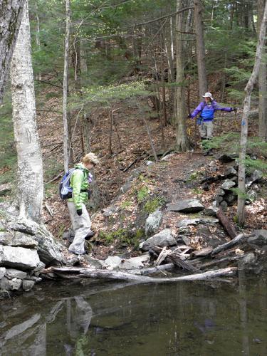 hikers at Gulf Brook Conservation Area in Massachusetts