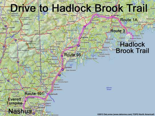 Hadlock Brook Trail drive route