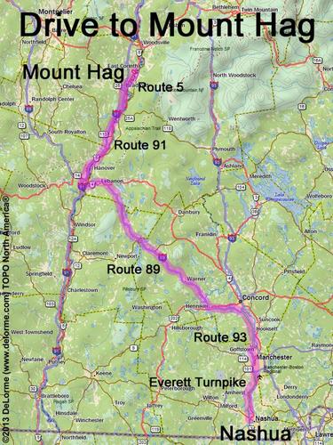 Mount Hag drive route