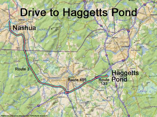Haggetts Pond drive route