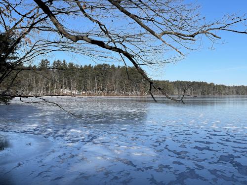 pretty view in January at Haggetts Pond in northeast MA