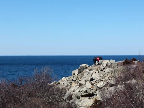 ocean viewpoint at Halibut Point State Park near Rockport in Massachusetts
