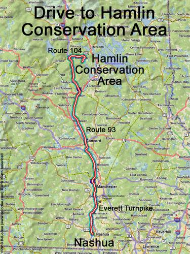 Hamlin Conservation Area drive route