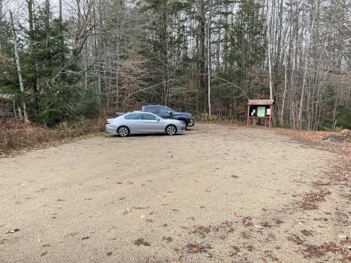parking in November at Hamlin Conservation Area in New Hampshire
