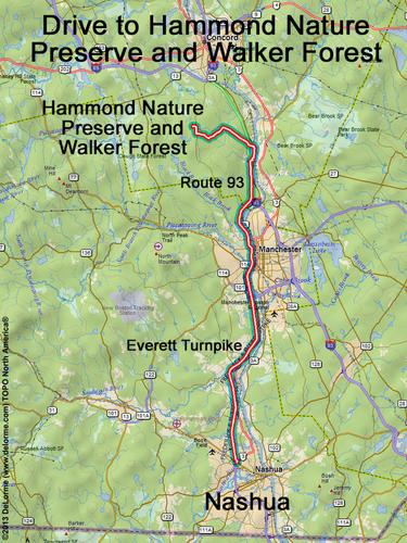Hammond Nature Preserve and Walker Forestdrive route
