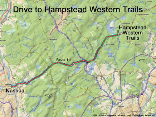 Hampstead Western Trails drive route