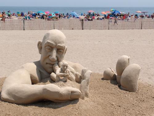 June 2013 winning sand sculpture at Hampton Beach in New Hampshire