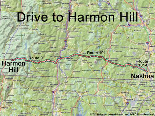 Harmon Hill drive route