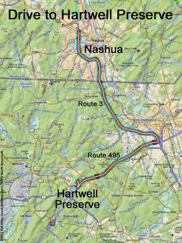 Hartwell Preserve drive route