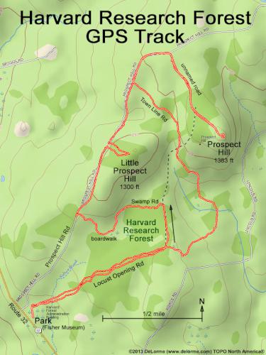 Harvard Research Forest gps track