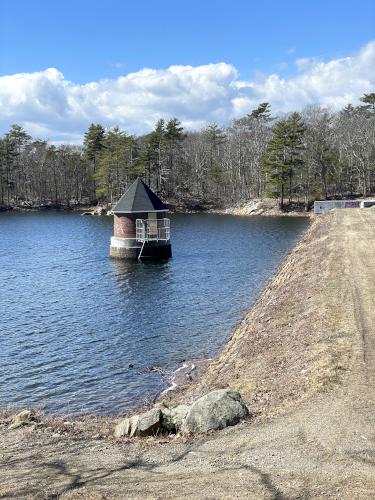 dam in March at Haskell Pond Loop in northeast MA