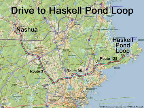 Haskell Pond Loop drive route
