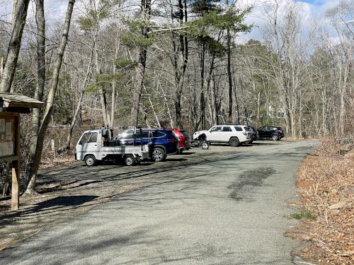 parking in March at Haskell Pond Loop in northeast MA