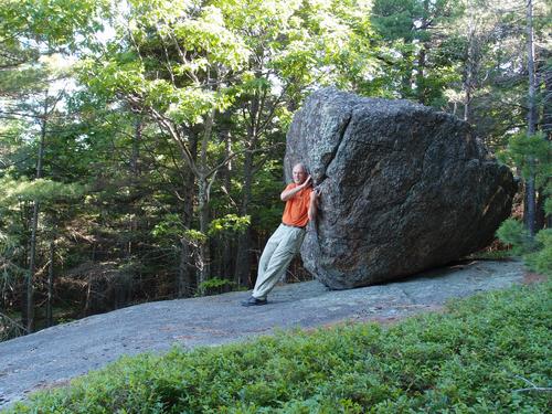 hiker on Haystack Mountain in New Hampshire