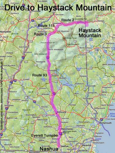 Haystack Mountain drive route