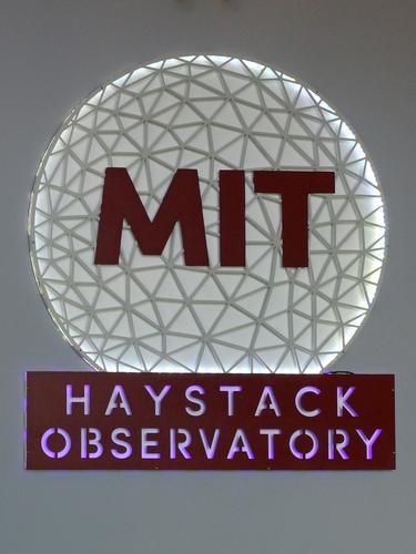 luminiscent logo at MIT Haystack Observatory in northeastern Massachusetts