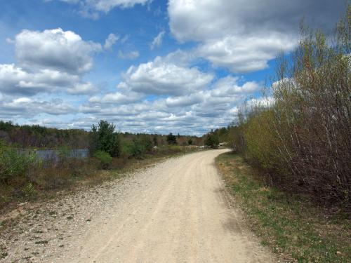 road in May at the end of Heads Pond Trail near Hooksett in southern New Hampshire