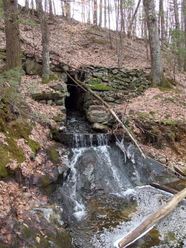 culvert in January at Heald Tract in New Hampshire