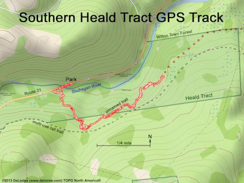 gps track in January at Heald Tract in New Hampshire