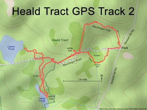 GPS track in May at Heald Tract in New Hampshire