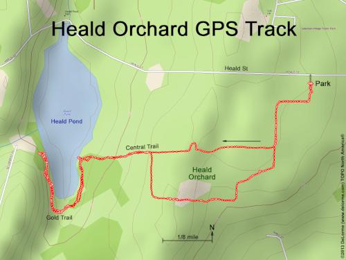 GPS track at Heald Orchard in Pepperell MA