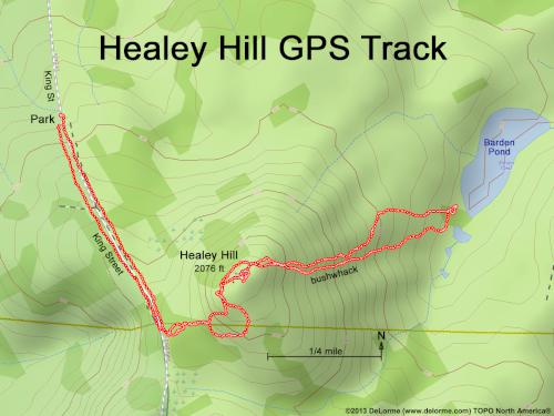 GPS track at Healey Hill in New Hampshire