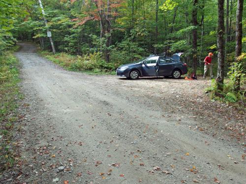 parking at Healey Hill in New Hampshire