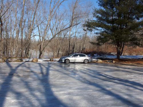 parking lot in January at Terrill Park near Concord in southern New Hampshire