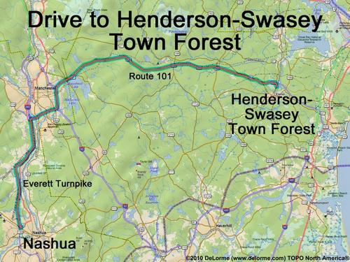 Henderson-Swasey Town Forest drive route
