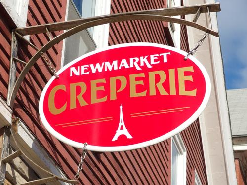 the Newmarked Creperie fabulous lunch spot at Newmarket in southeastern New Hampshire