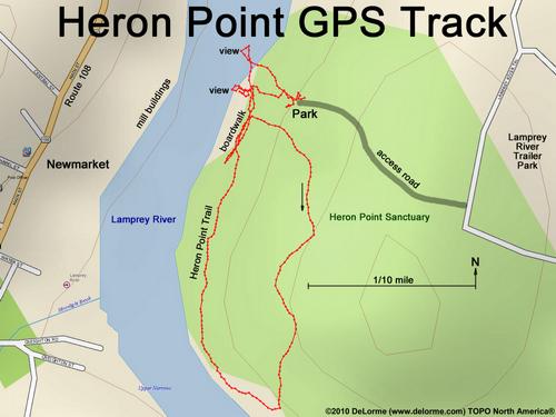 GPS track Heron Point Sanctuary in southeastern New Hampshire