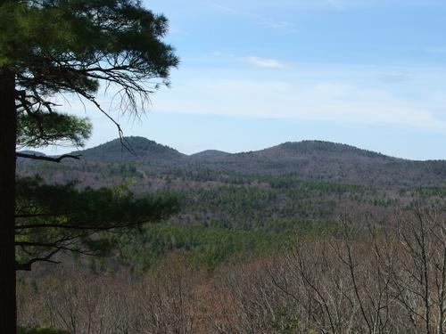 view west from the Ledge Overlook on Hewes Hill at Swanzey in southwestern New Hampshire