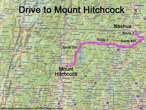 Mount Hitchcock drive route