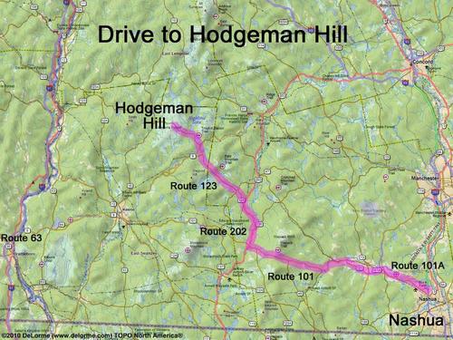Hodgeman Hill drive route