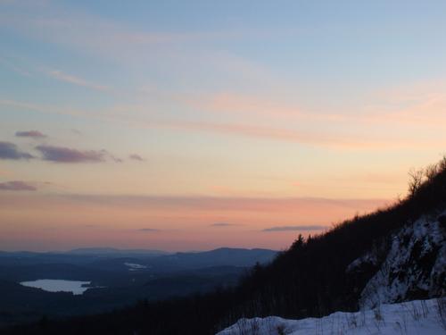sunset view from Holt's Ledge in New Hampshire